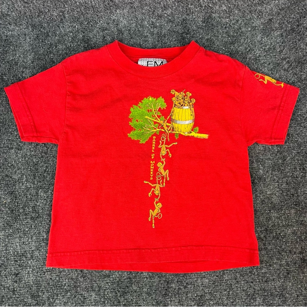 Jem Sportswear Barrel Of Monkeys Graphic Print T-Shirt Toddler Boys Size 3T